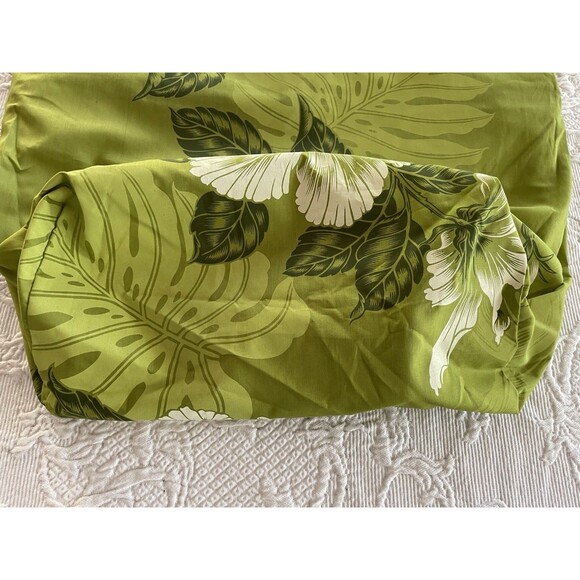 Local Design Hawaii Reversible Tote Flowers Leaves Large Zipper Bag Souvenir USA - Picture 4 of 12